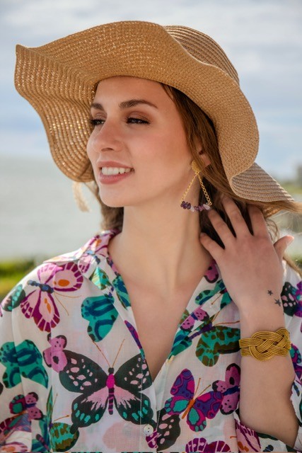 Bijoux-BO-grape pierre naturelle violet2