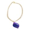 Collier Or Vegetal et Fluorine violette - Thumbnail Image 3