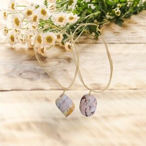 Collier Or Vegetal et Quartz fume