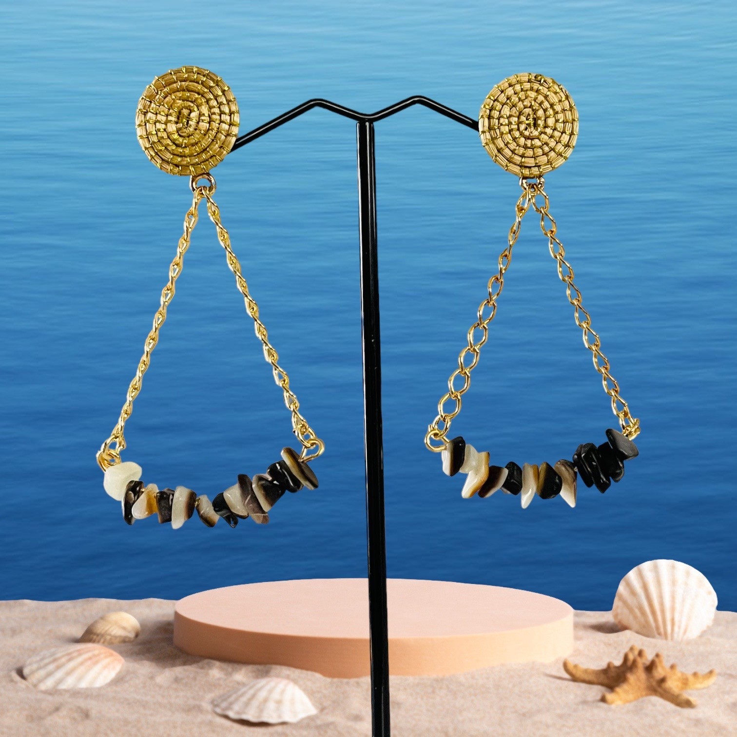 Bijoux-BO-triangle-tourmaline noire1